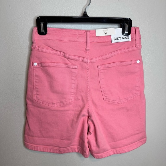 NWT Judy Blue High Rise Tummy Control Bubblegum Pink Denim Shorts - Picture 10 of 11